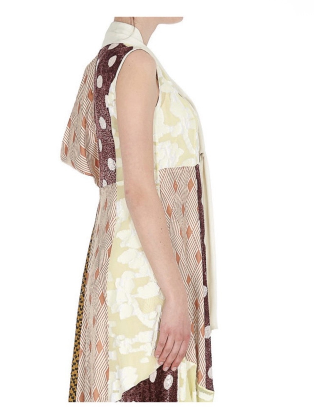 Golden Goose Daisy Satin Velvet Patchwork Maxi Dress Size Small NWOT - Picture 6 of 9